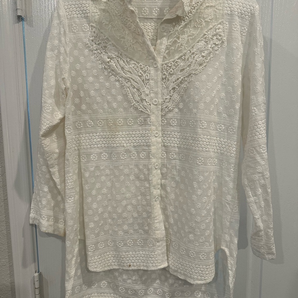 Women's White Lace Blouse